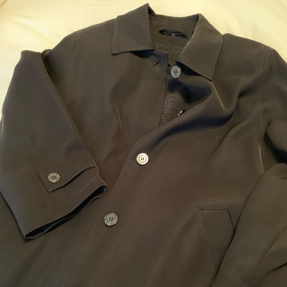 Kristen Blake Walking Jacket Black Button Down 8P